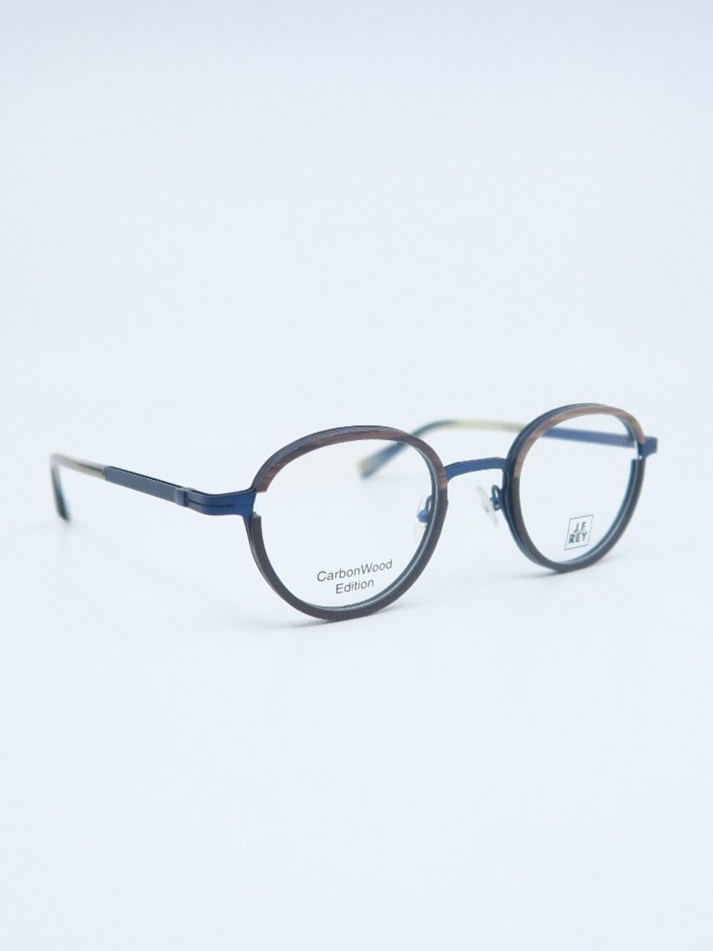 J.F. Rey JF2980 9520 48mm Blue & Carbon Wood Edition New Men's Eyeglasses.